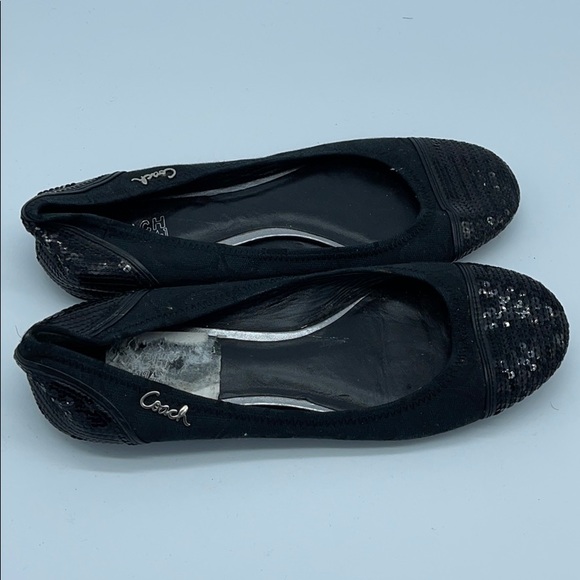 Coach Fabric and Sequin Ballet Flats Authentic - Picture 2 of 6